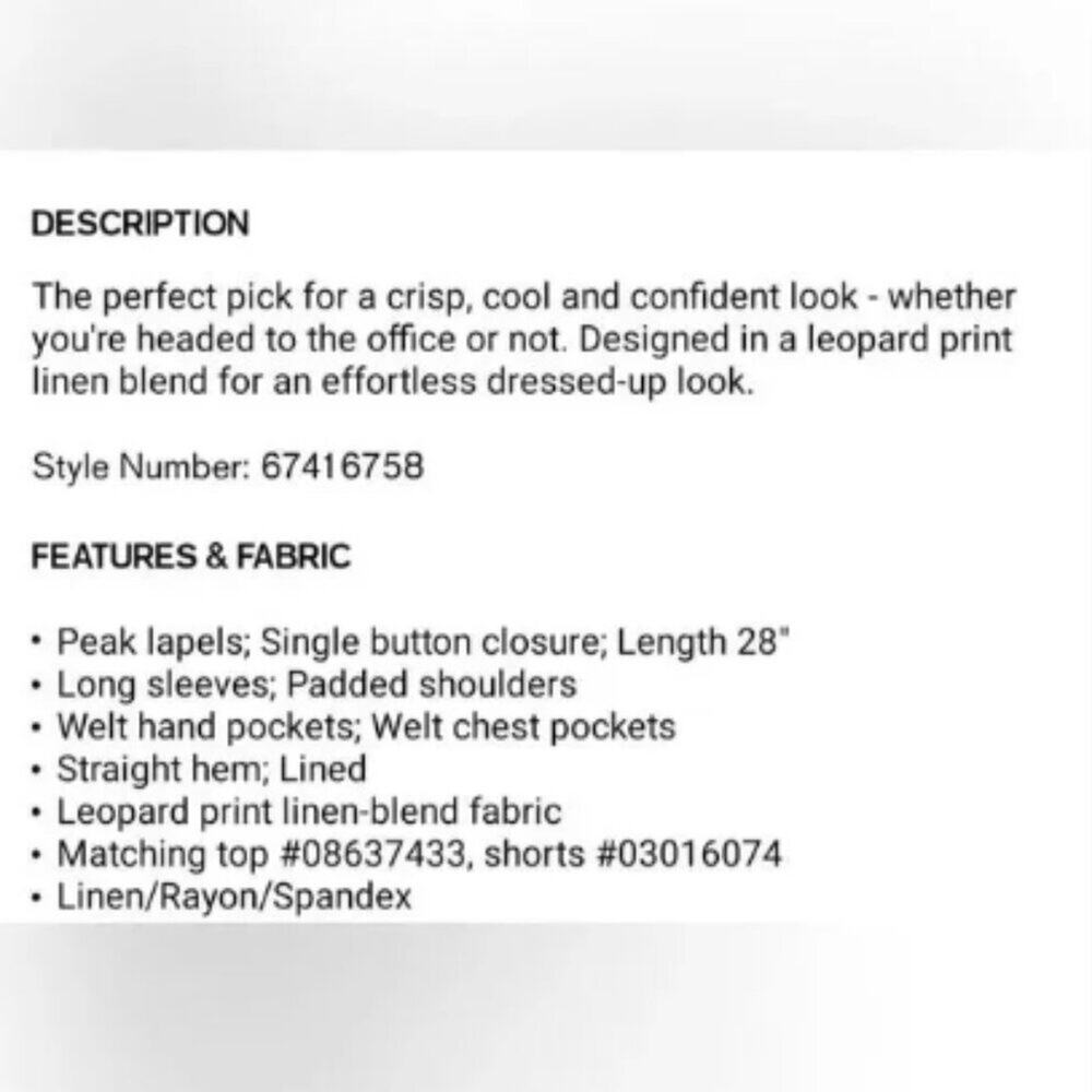 Express Leopard Print Blazer - Picture 4 of 4